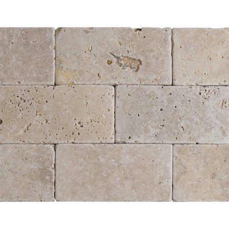 Msi Bologna Chiaro 3 In. X 6 In. Tumbled Travertine Floor & Wall Tile, 8PK ZOR-MD-T-0101